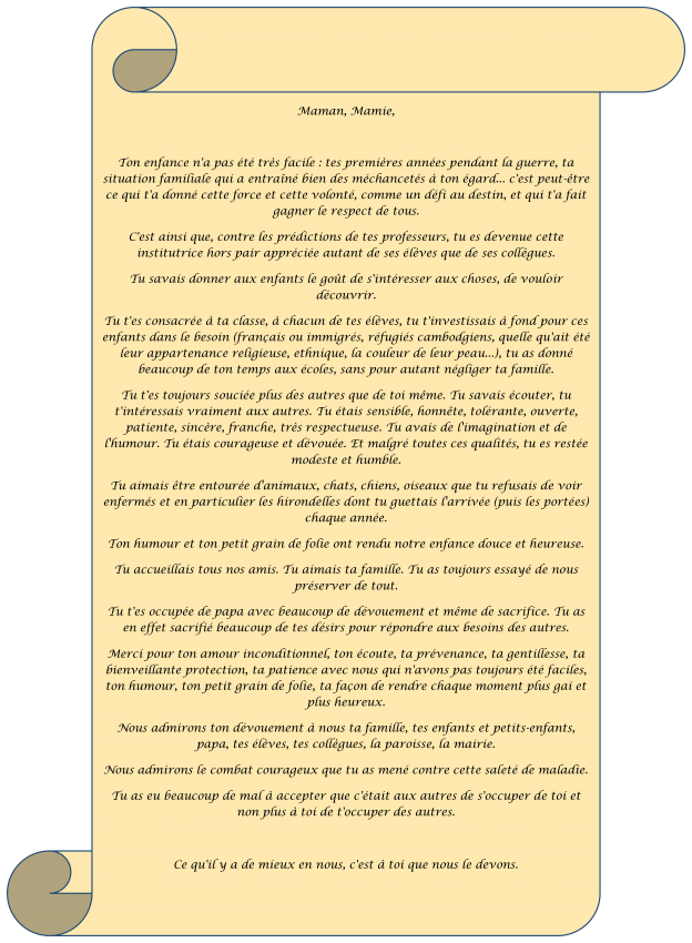 Notre lettre